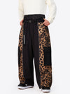Pantalon de neige extra ample Wild Motion pour homme, à blocs de couleurs réfléchissants.