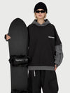 Sweat à capuche de ski freestyle Park Rider pour femme – Modèle 2 en 1 à plusieurs couches avec manches contrastées