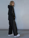 Combinaison de snowboard Dook Snow Track Stripe pour femme : veste et pantalon.