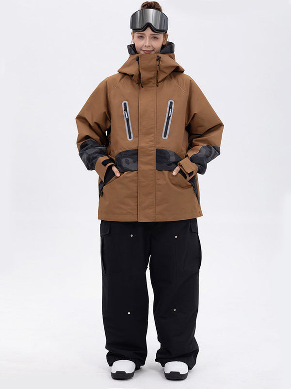 Ensemble de ski Chillform pour femme, camouflage réfléchissant – Veste Glow Trail et pantalon de ski ample