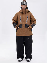 Ensemble de ski Chillform pour femme, camouflage réfléchissant – Veste Glow Trail et pantalon de ski ample
