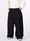 Pantalon de neige ample Nightline Park Rider pour homme, avec bandes réfléchissantes et poches cargo.
