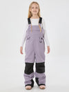 Salopette de ski imperméable et isolante avec genouillères réfléchissantes et protections réfléchissantes pour filles