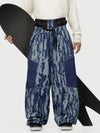 Pantalon de ski Wild Motion pour homme, multipoches, à blocs de couleurs réfléchissants et très ample.