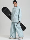 Combinaisons de ski amples Gsou Snow pour femmes, style montagne durable.