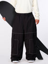 Pantalon de neige ample Nightline Park Rider pour homme, avec bandes réfléchissantes et poches cargo.