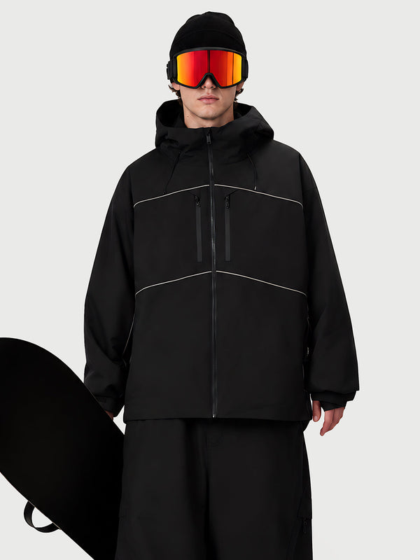 Veste de ski freestyle Nightline Park Rider pour homme avec panneaux réfléchissants
