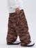 Pantalon de ski camouflage ample à genoux doubles pour femme