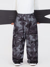 Pantalon de neige ample Nightline Park Rider pour homme, avec bandes réfléchissantes et poches cargo.