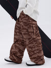Pantalon de ski camouflage ample à genoux doubles pour homme