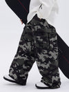 Pantalon de ski camouflage ample à genoux doubles pour homme