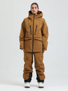 Combinaison de ski cargo multifonctionnelle Gsou Snow pour femme, résistante et performante.