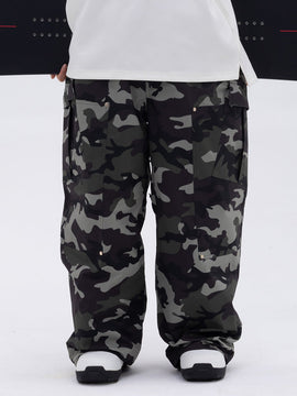 Pantalon de ski ample de style freestyle à double genou pour homme