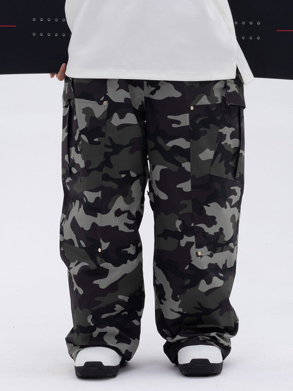 Pantalon de ski ample de style freestyle à double genou pour homme