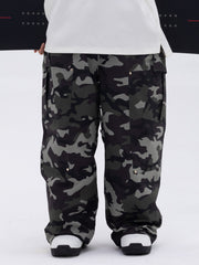 Pantalon de ski ample de style freestyle à double genou pour homme