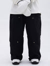 Pantalon de ski camouflage ample à genoux doubles pour femme