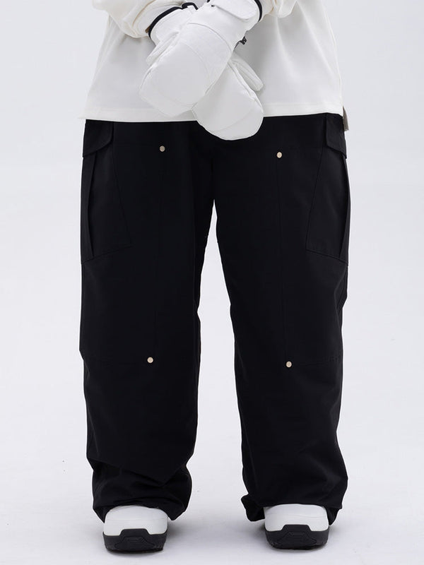 Pantalon de ski ample freestyle à genoux doubles pour femme