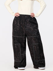 Pantalon de neige ample Nightline Park Rider pour femme, avec bandes réfléchissantes et poches cargo.