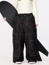 Pantalon de neige ample Nightline Park Rider pour femme, avec bandes réfléchissantes et poches cargo.