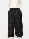 Pantalon de neige ample Nightline Park Rider pour femme, avec bandes réfléchissantes et poches cargo.