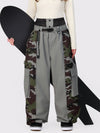 Pantalon de neige extra ample Wild Motion pour femme, à blocs de couleurs réfléchissants.