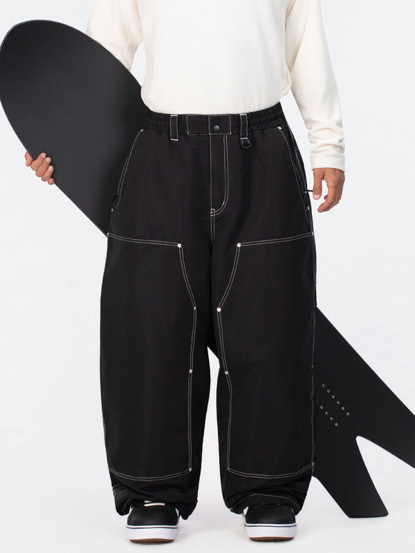 Pantalon de snowboard UrbanCraft Utility Freeride Baggy pour homme avec empiècements renforcés