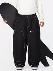 Pantalon de snowboard UrbanCraft Utility Freeride Baggy pour homme avec empiècements renforcés