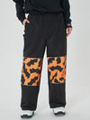 Pantalon de neige cargo Swaggy Knee pour femme avec empiècements graphiques réfléchissants
