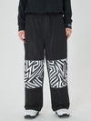 Pantalon de neige cargo Swaggy Knee pour femme avec empiècements graphiques réfléchissants