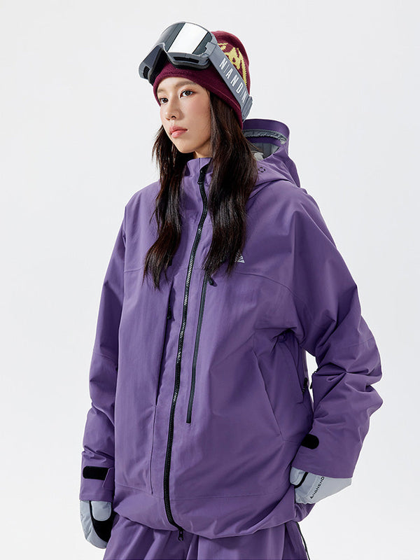 Veste de ski ample Nandn unisexe 3L Snow-Peak pour femme