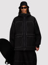 Veste de ski UrbanCraft Street Utility Freestyle pour homme – Capuche réfléchissante et design inspiré des vêtements de travail