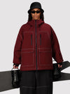 Veste de ski UrbanCraft Street Utility Freestyle pour homme – Capuche réfléchissante et design inspiré des vêtements de travail