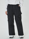 Pantalon de ski ample à poches cargo pour femme, style montagne chic