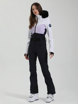 Combinaison de ski une pièce Gsou Snow Chic Iconic à bordure en fausse fourrure pour femme