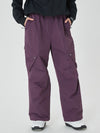 Pantalon de ski ample à poches cargo pour femme, style montagne chic