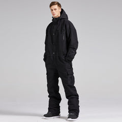 Combinaison de ski une pièce pour homme Blue Magic All Weather Mountain Discover, idéale pour l'hiver
