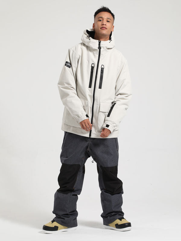 Ensemble veste de ski cargo et salopette Gsou Snow Winter Ranger pour homme