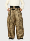 Pantalon de neige ample OG pour homme, style urbain, inspiré des vêtements de travail, avec rivets apparents et coupe large.