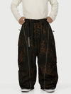 Pantalon de neige extra ample Wild Motion pour homme, avec poches cargo réfléchissantes.