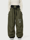 Pantalon de ski cargo utilitaire Camden Punk Rivet Street pour femme – Coupe ample et décontractée