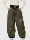 Pantalon de ski cargo utilitaire Camden Punk Rivet Street pour femme – Coupe ample et décontractée