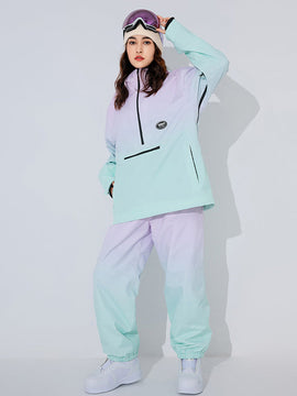 Combinaisons de snowboard d'hiver colorées et fluo pour femmes