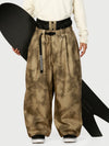 Pantalon de neige ample OG pour homme, style urbain, inspiré des vêtements de travail, avec rivets apparents et coupe large.