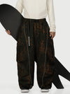 Pantalon de neige extra ample Wild Motion pour homme, avec poches cargo réfléchissantes.