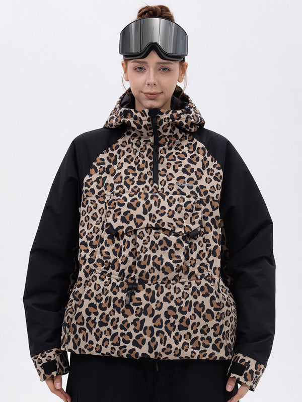 Veste de snowboard bomber camouflage Mountain Freestyle pour femme avec poche cargo