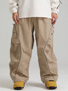 Pantalon de ski cargo ample et réfléchissant à bord lumineux Gsou Snow pour femme