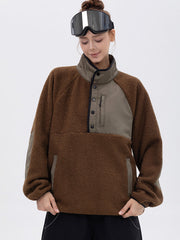 Pull en polaire chaude Sherpa pour femme, idéal pour la montagne