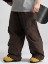 Pantalon de ski cargo ample réfléchissant à bord lumineux Gsou Snow pour homme
