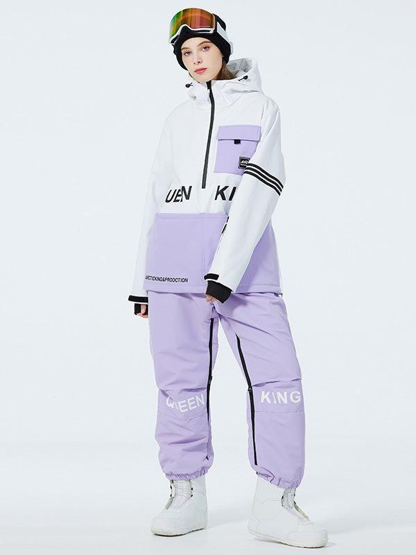 Combinaisons de ski anorak à demi-zip Mountain Peak SnowGuard pour femmes