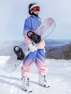 Combinaisons de snowboard d'hiver colorées et fluo pour femmes